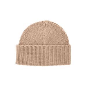 Kangra Men Beige Hat With Ribbed Design In Cashmere Man